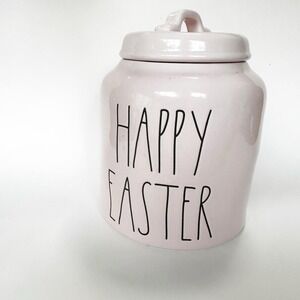 Ray Dunn Pink Food Storage Cookie Jar Happy Easter